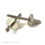 Metric A2 Stainless Steel Blind Pop Dome Large Flange Head Rivets  3.2mm & 4.8mm