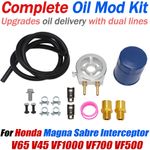 For 1983-86 V65 V45 VF1000 VF700 VF500 Magna Sabre Interceptor Oil Line Mod Kit
