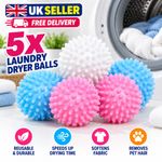 5X Laundry Dryer Balls Eco Friendly Reusable Fabric Softener Tumble Dryer Balls