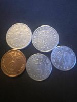 5 German Military Coins 3rd Reich Nazi Swastika Historical Artefacts