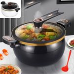 8L Micro Pressure Cooker Non-Stick Pan Large Capacity Soup Pot Kitchenware UK