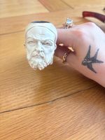 Man hand carved meerschaum pipe