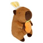 Easter Capybara Soft Toy with Carrot 19cm x 13.5cm Brown X 1