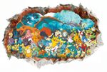 Pokémon Character Collection 3d Wall Sticker Smash Through Decal Kids Room