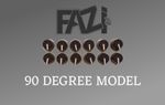 12 x BLACK KNOB  90 ° EQ ROTARY DJ MIXER DJM PIONEER 700 800 900 A9 2000 RX3 XZ