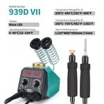 YIHUA 939D-VII 2-in-1 150W Pyrography Wood Burning Pen Kit Double Digital LED