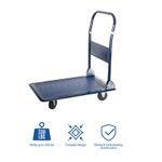 Heavy Duty 150kg Folding Platform Trolley Hand Truck Cart Sack Flat Bed Pulley