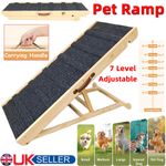 7 Adjustable Height Dog Pet Ramp Foldable Stair Non-Slip Ramp for Car Bed Sofa