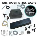 UNDERSLUNG 58L FRESH & 45l WASTE WATER TANKS - CRAFTER/ MERCEDES SPRINTER