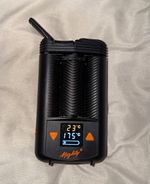 STORZ & BICKEL Mighty+ Digital Portable Vaporiser, Black/Orange, Battery