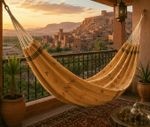 Handmade Moroccan Organic Cotton Hammock – Ouarzazate Desert Collection