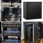 12U Server Rack Network Cabinet 19 inch 600x450mm Black Wall Mountable Lockable