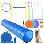 36 Pcs Agility Equipment Set Outdoor Dog Obstacle Training Course Starter 300CM