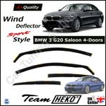 BMW 3 Series G20 Saloon 4-Doors 2019- onwards 4-pc Wind Deflectors HEKO Tinted