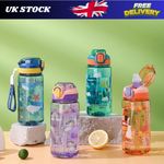 600ML Leakproof Water Bottles With Straw Sport Bottle Drinks Water Cup for Kids