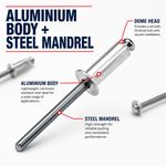 Blind Pop Rivets 2.4mm 3mm 3.2mm 4mm 4.8mm 5mm 6mm 6.4mm Alu-Steel Dome Head