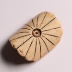 Antique Japanese Carved Antler Netsuke Inro Ojime Flower Shaped Meiji Era