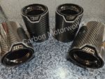 4 x Bmw Exhaust Tips Carbon Black MP M2 M3 M4 M5 M6 F80 F82 F83 F87 F10 F12 