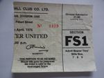 Ticket Stub - LEICESTER CITY V MANCHESTER UNITED DIVISION 1 - 1975-76
