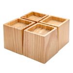 Wood Bed Risers 4 Inch, Solid Wood Furniture Risers Heavy Duty up to 2200 lbs