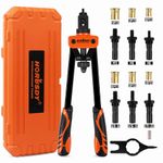 14" Professional Hand Rivnut Nut Thread Riveter Gun Repair Tool Kit 7 Mandrels