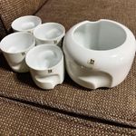 Hakusan Toki Pottery Rock Cup Ice Bucket set  Mori Masahiro Japan Unused