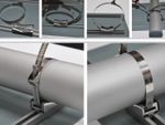Post Sign Fixing Kit - ScrewBand Clip + Uni Channel Clamp - 45mm - 217mm x1