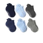6 Pairs Thicken Baby Warm Grip Ankle Socks with Non Skid Soles for Infants