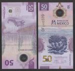 MEXICO: B714e P#W133b 50 Mexican Pesos Polymer 06.12.2023 Uncirculated Banknote.