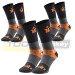 Scruffs Trade Socks - Pro Reinforced Thick Work Boot Socks - Black & Orange