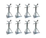 Static Caravan Small Axle Stands X8 Mobile Home Siting Chassis 10.5" - 14" Set