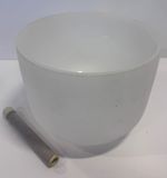 Crystal Singing Bowl Frosted D Note 12 Inch (WH).