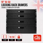 19" Rack Mount Locking Drawer 1U 2U 3U 4U 5U Network Data Cabinet Server Rack