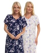 Suzy & Me Womens Supersoft Luxury Longer Length Nightdress in Floral Print
