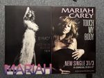 SUPER RARE VINTAGE 77x51cm DBL SIDED  MARIAH CAREY BILLBOARD/RECORD SHOP POSTER