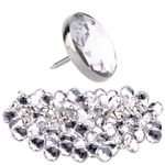 CRYSTAL DIAMOND DIAMANTE GLASS BUTTONS NAIL BACK UPHOLSTERY BEDS HEADBOARDS 22MM