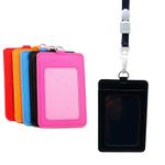 New Badge Portable Double-Sided Transparent Employee Plastic ID Card Holder UK