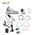 3" Electric Exhaust Control Dump Valve Exhaust Y Pipe with Manual Remote Kit