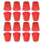 50pcs Sewing Thimble Plastic Sewing Thimble Finger Protector, Red