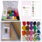 Heidifeathers® Boxed Premium WET FELTING KIT - '20 Merino Colours' - Bamboo Mat.