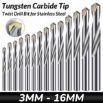 Solid Carbide Tip TCT Drill Bits 3mm-16mm Twist Drill Bit for Stainless Steel
