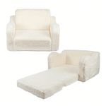 2-in-1 Kids Sofa Bed Convertible Toddler Couch Lounger with Removable Cover