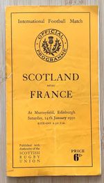 1950 SCOTLAND v FRANCE programme