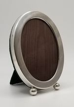 Vtg GORHAM 303R Sterling Silver Oval Picture Frame, Photo Size 3-1/4" x 2-1/4"