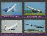 CONCORDE AVIATION AIRCRAFT STAMPS SET CHAD 2018 CTO FINE USED