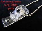 2 Clear roller blind chain cord safety guides P clips  Child children safe clip