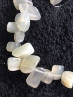 38cm Genuine White Moonstone Nugget Strand SW966