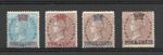 STRAITS SETTLEMENTS SG 1-4 QV INDIA STAMPS OVERPRINTED M/M