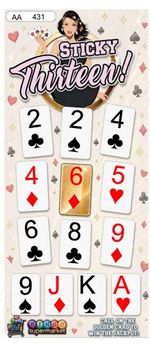 Sticky 13 Hoy Bingo Novelty game played with a deck of cards 100 Tickets