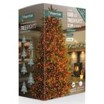 1500 LED Christmas Tree Lights 8ft Tree Multi Action Timer Red & Vintage Gold